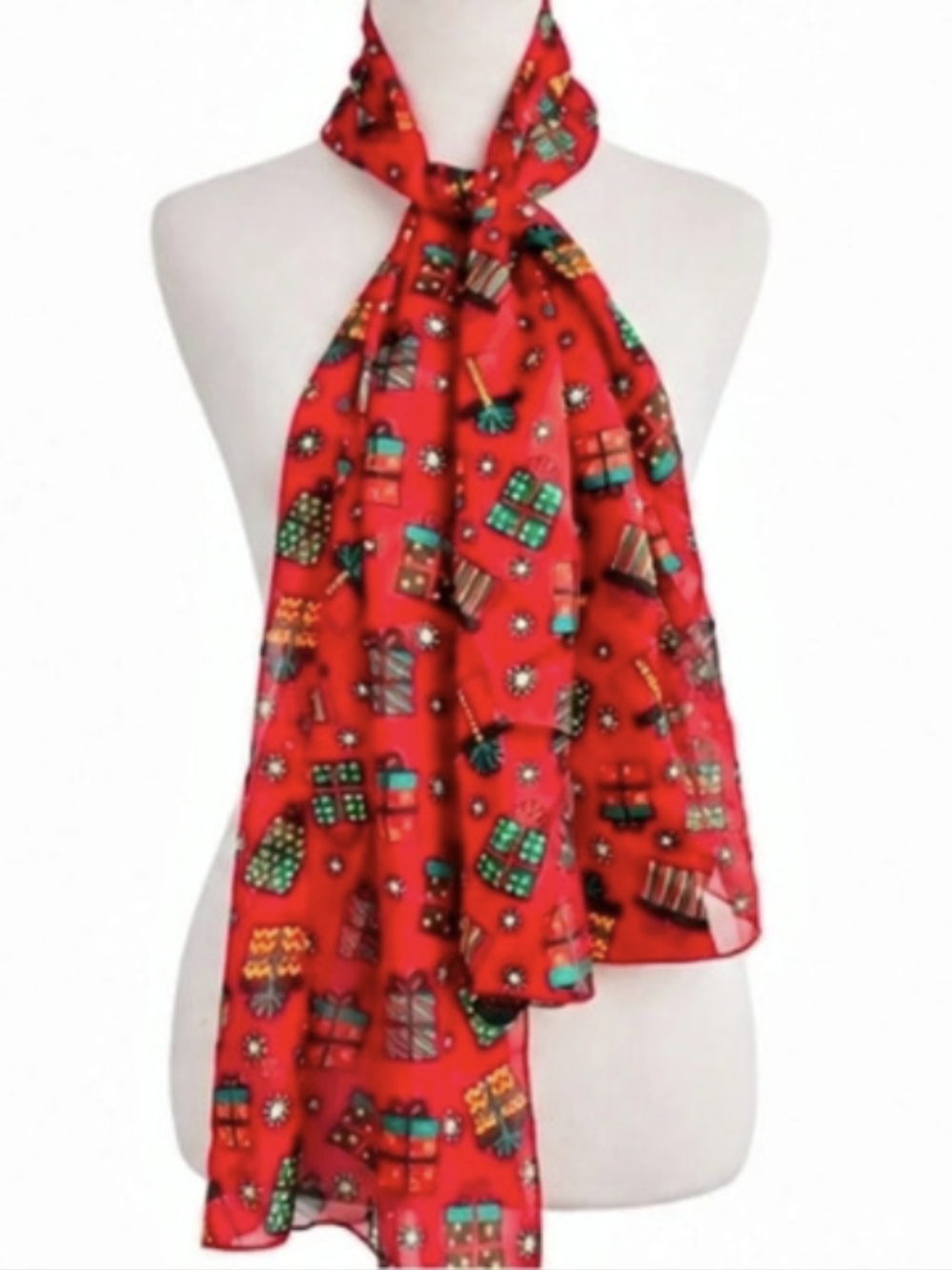 Red & Green Holiday Scarf